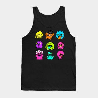 Cute Alien Monster Emoji Tank Top